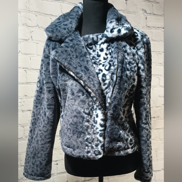 LS LeopardPrint Faux-FurCoat Black - Picture 11 of 16